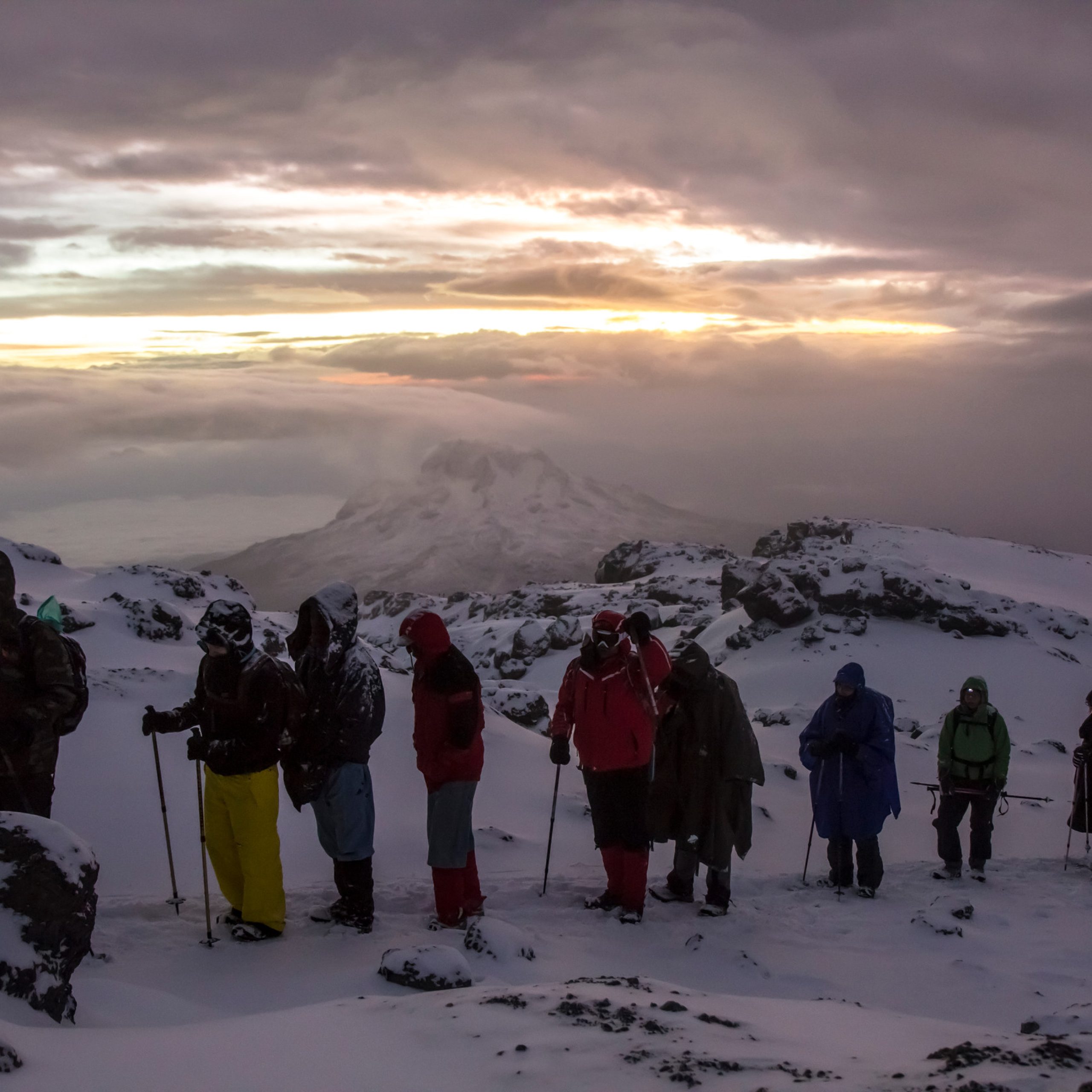 Track on Kilimanjaro to highest peak on lemosho Route Whiskey. 5 day on the way