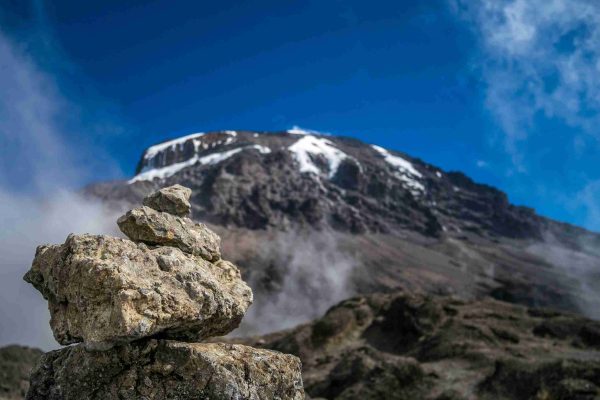 Kibo peak in Mount Kilimanjaro, Tanzania, Africa