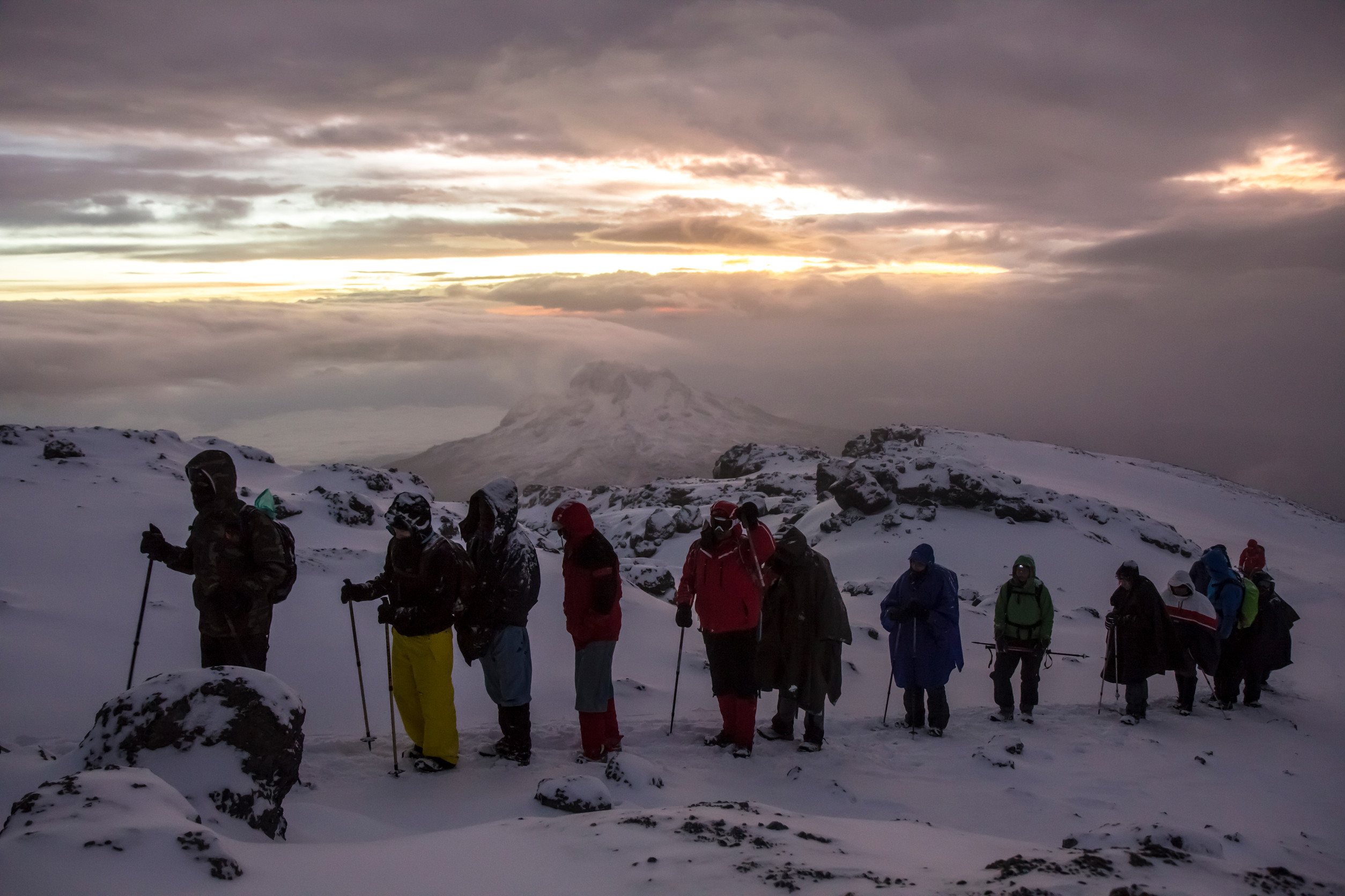 Track on Kilimanjaro to highest peak on lemosho Route Whiskey. 5 day on the way