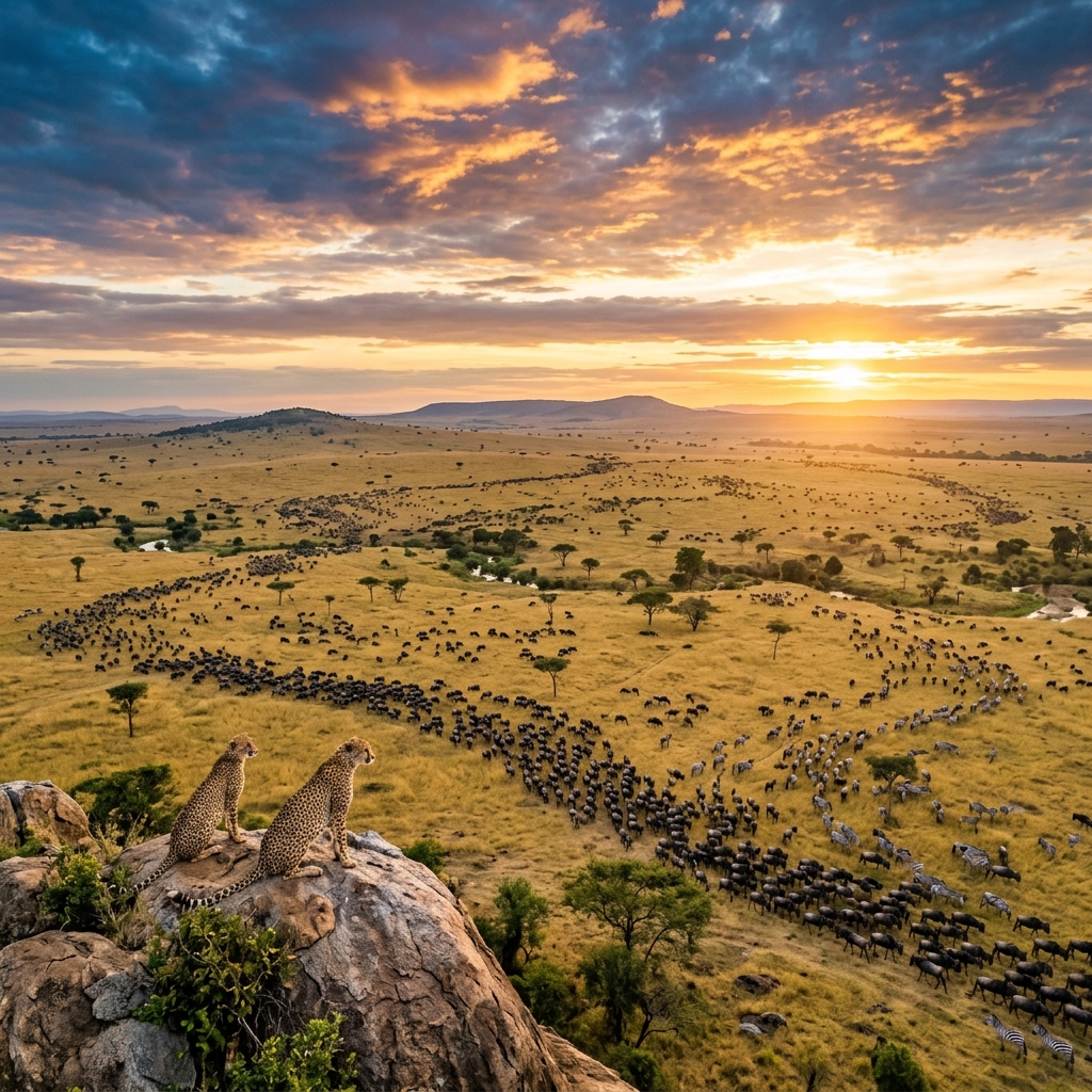 The Serengeti plains